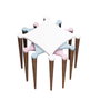 Hanah Home Juego de Mesas Nido Tremo de 3 Piezas